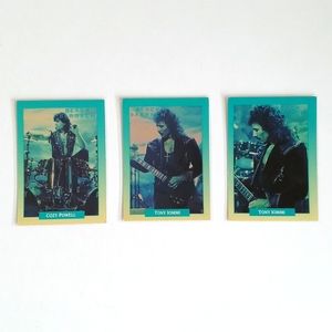 Rare Set of 3 1991 Black Sabbath Music Trading Cards Tony Lommi Cozy Powell